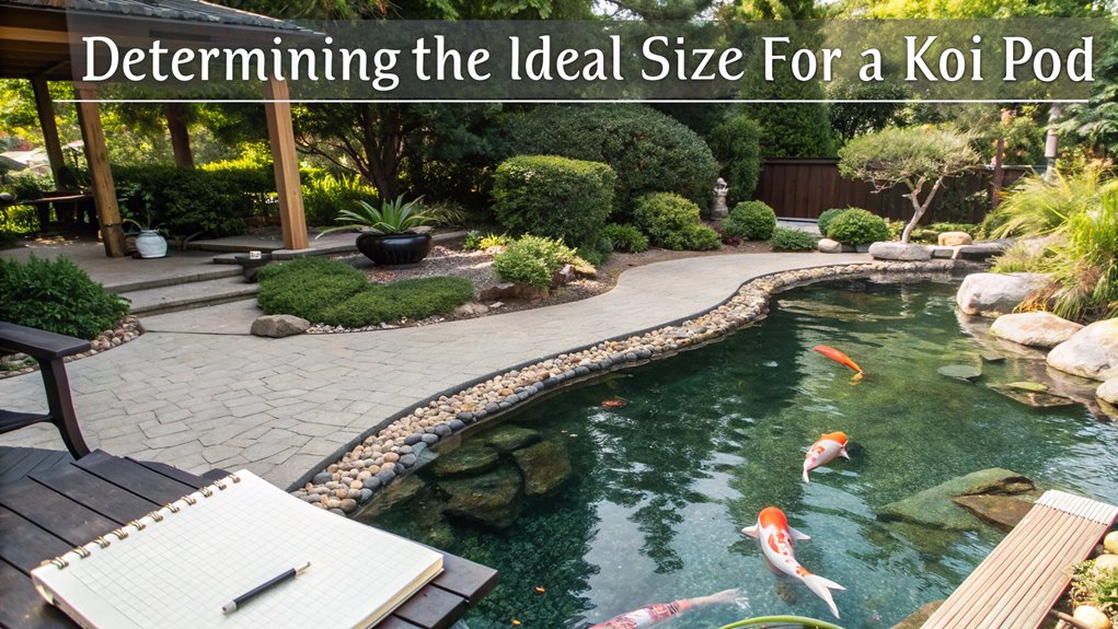 ideal koi pond size