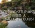 koi pond setup errors