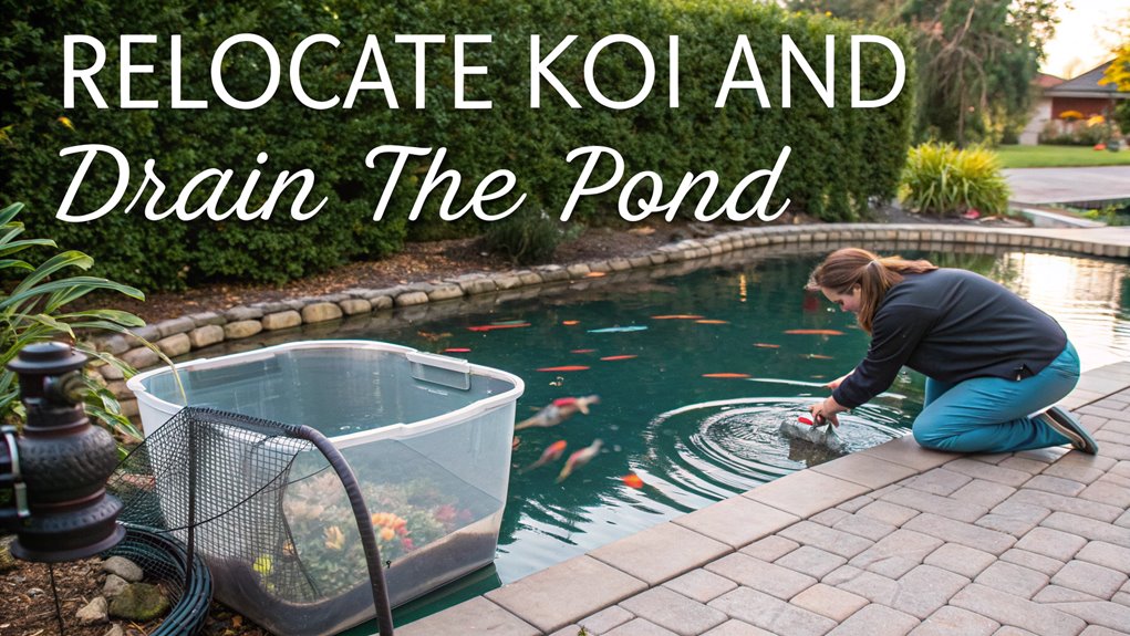 koi relocation and pond draining