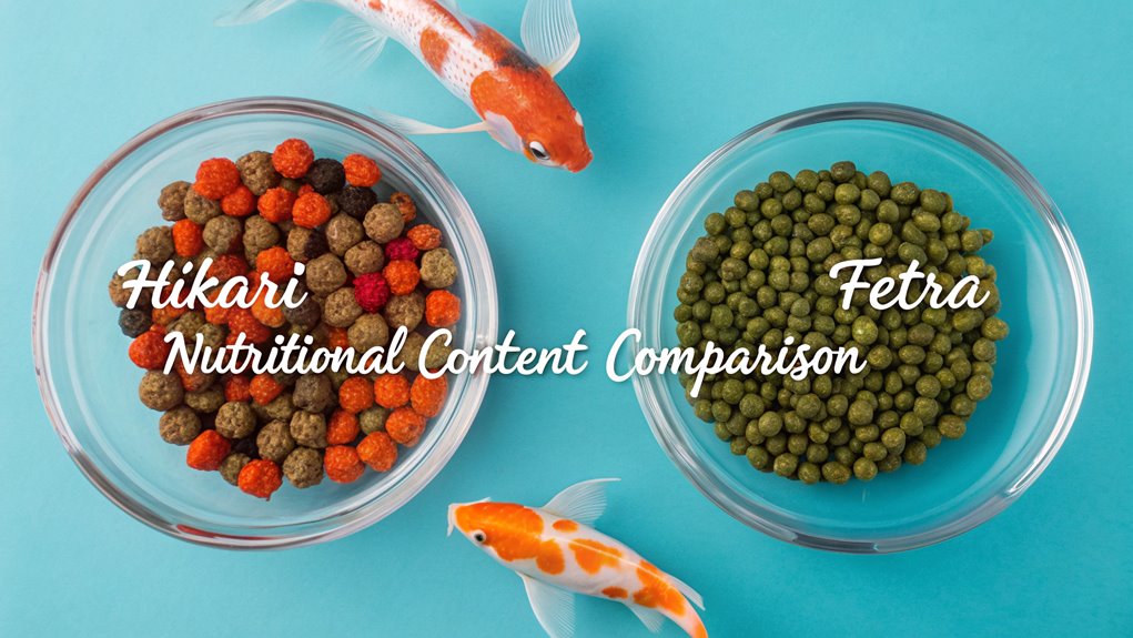 nutritional comparison of koi