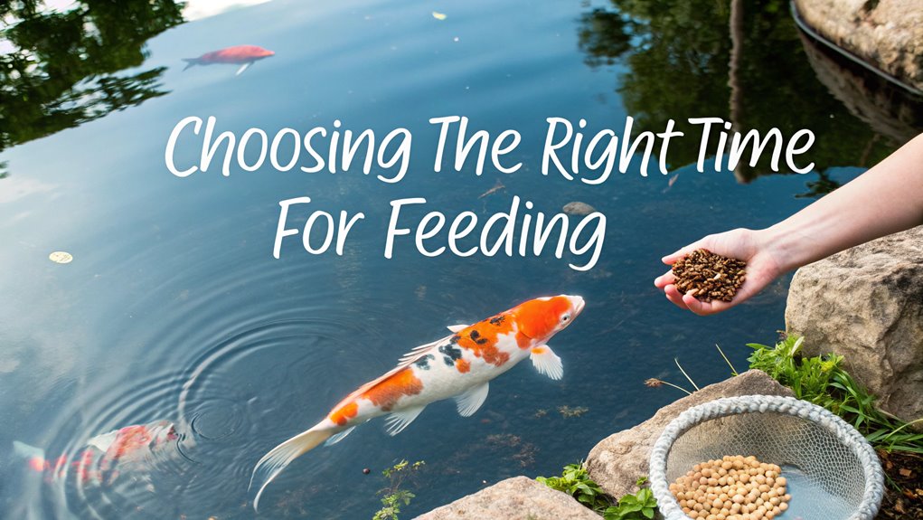 optimal koi feeding times