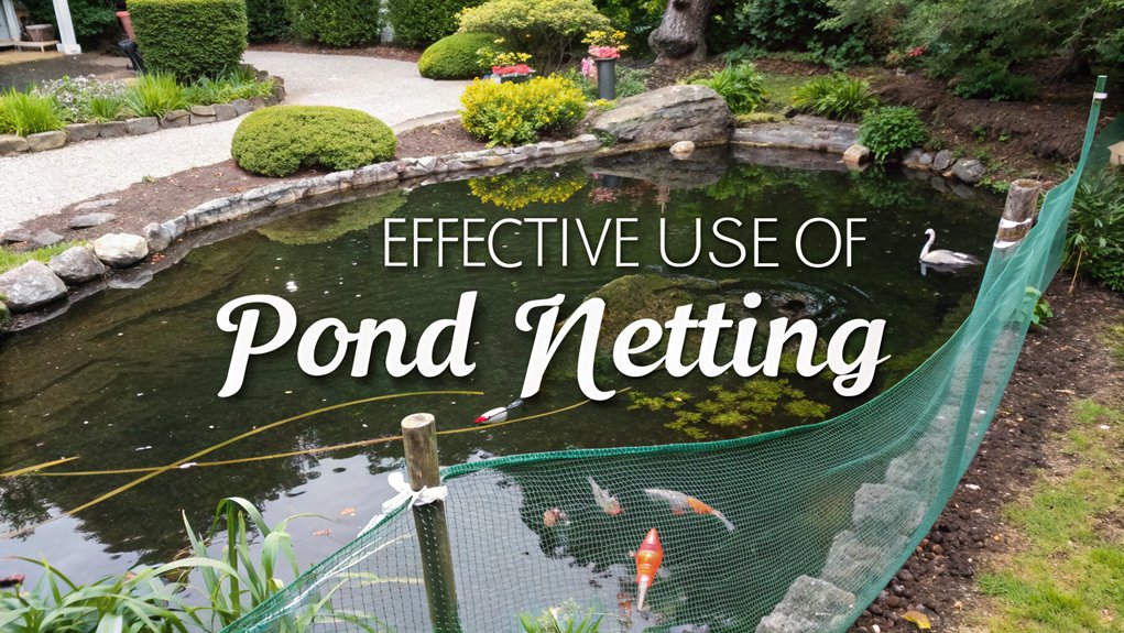 pond netting protects koi