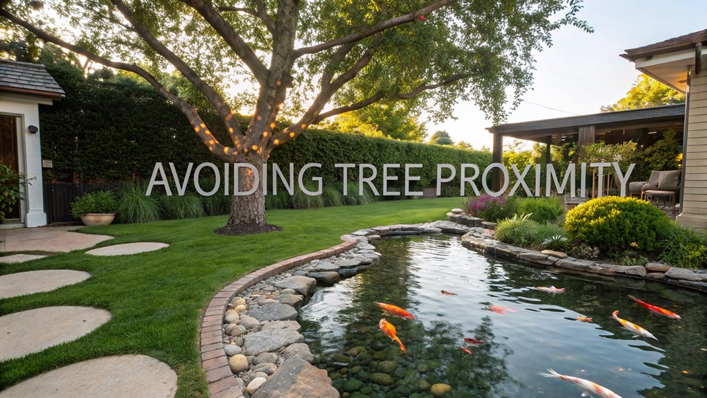 tree proximity impacts koi pond
